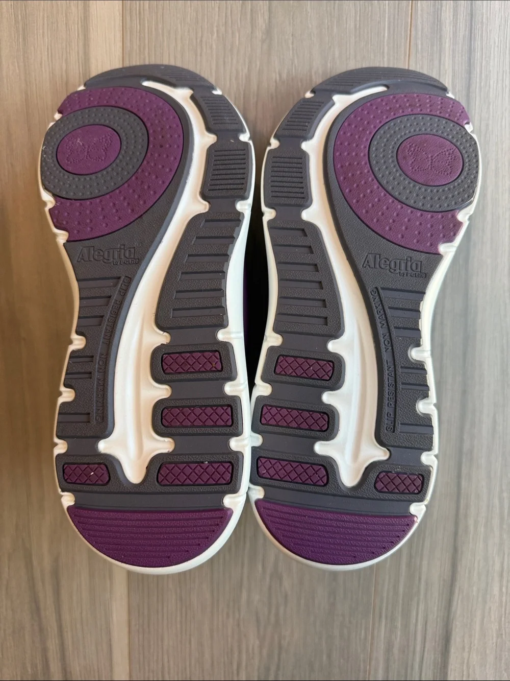 Alegria Women's Breez Steel Gray/Purple Sneakers Size 41 (10.5-11 US )